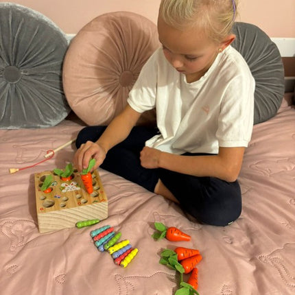 Montessori 2-i-1 Læreleg Carrot Garden til Småbørn – Sjov og Uddannelse
