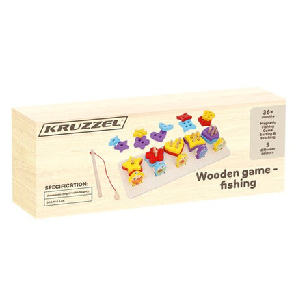 SHAPE SORTER + FISHING GAME – Lær og Leg med Farverige Trælegetøj