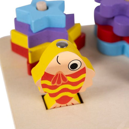 SHAPE SORTER + FISHING GAME – Lær og Leg med Farverige Trælegetøj