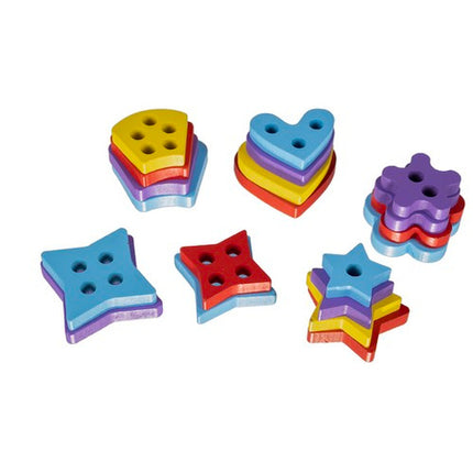 SHAPE SORTER + FISHING GAME – Lær og Leg med Farverige Trælegetøj