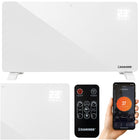 Elegant elektrisk glasradiator med WiFi kontrol og effektiv varme