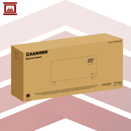 Elegant elektrisk glasradiator med WiFi kontrol og effektiv varme