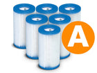 6-pak papirfiltre til pumpe type A - effektivt filter til ren luft og optimal funktion