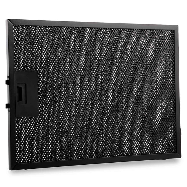 Fedtfilter af aluminium til emhætte, 4 lag, 32 x 22,8 cm – 1 stk. – sort, til 50 cm-emhætter