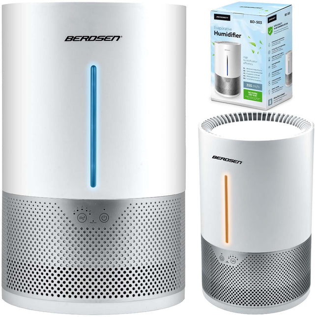 Fordampningsluftfugter 5 l, 350 ml/t til rum op til 35 m² med automatik og nattilstand – hvid