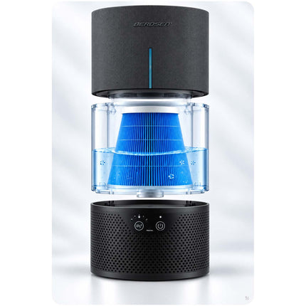 Fordampningsluftfugter 5 l, 350 ml/t til rum op til 35 m² med automatik og nattilstand – sort