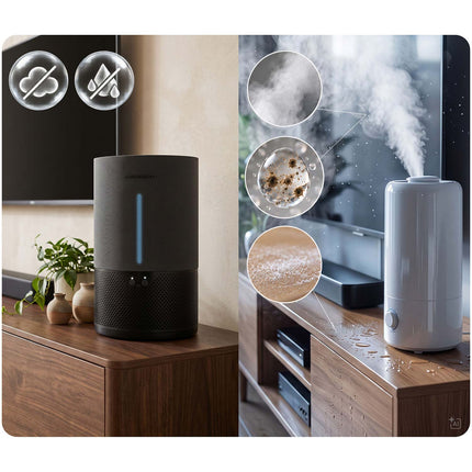 Fordampningsluftfugter 5 l, 350 ml/t til rum op til 35 m² med automatik og nattilstand – sort