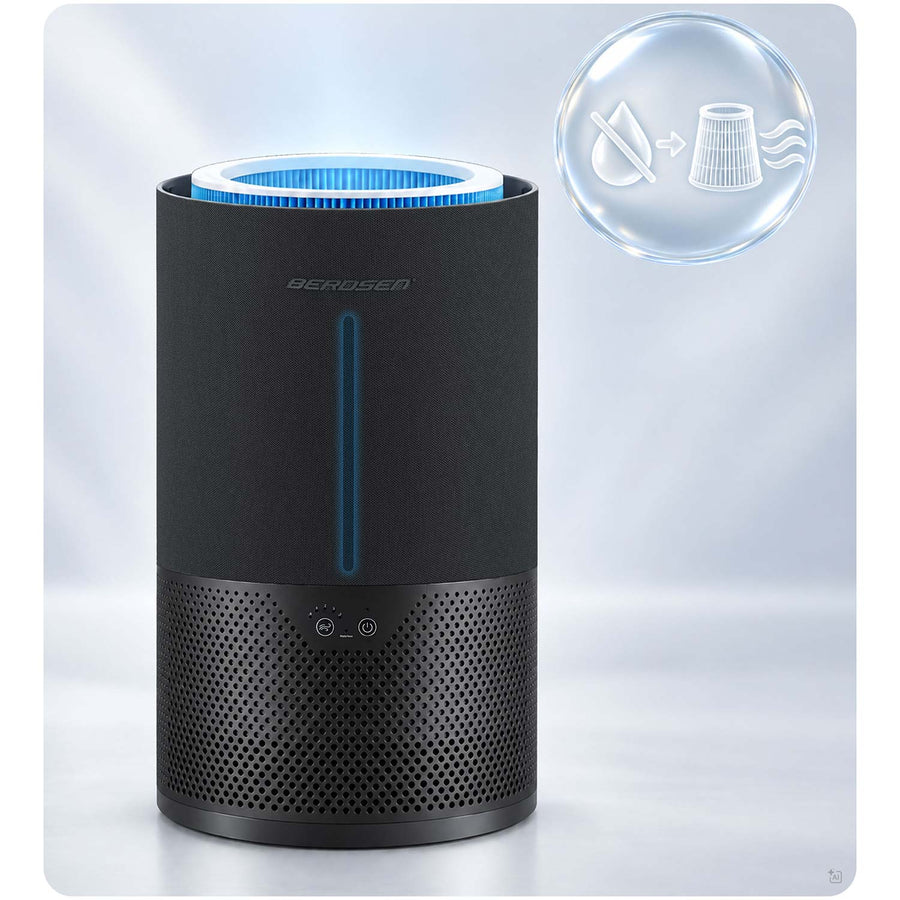 Fordampningsluftfugter 5 l, 350 ml/t til rum op til 35 m² med automatik og nattilstand – sort