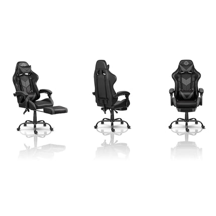 Gamingstol med justerbar højde og lændestøtte til komfortabelt arbejde og spil