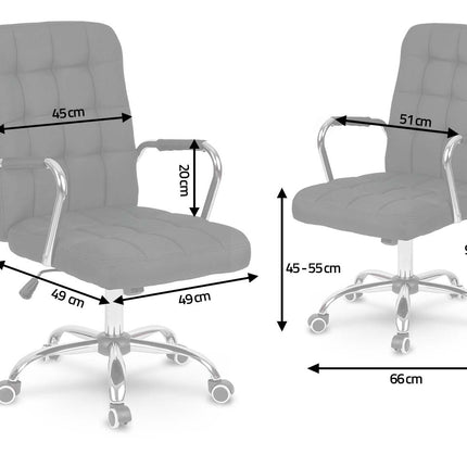 Stilfuld kontorstol med ergonomisk design og justerbar højde - perfekt til hjemmekontoret og mødelokalet