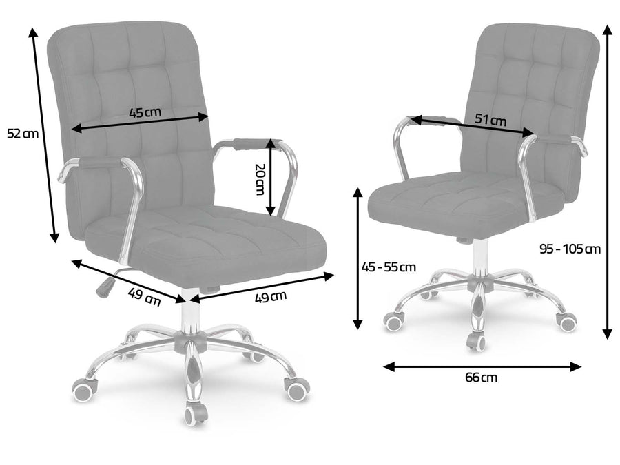 Stilfuld kontorstol med ergonomisk design og justerbar højde - perfekt til hjemmekontoret og mødelokalet