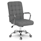 Kontorstol i grå stof med ergonomisk design og justerbar højde - perfekt til hjemmekontoret og mødelokalet