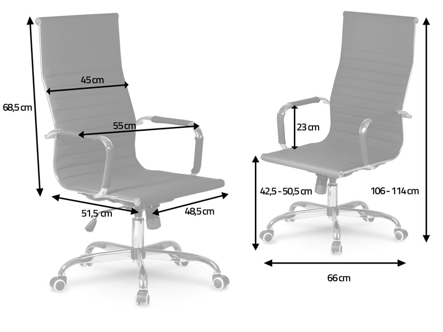 Designer kontorstol med ergonomisk støtte og moderne design - perfekt til hjemmekontoret