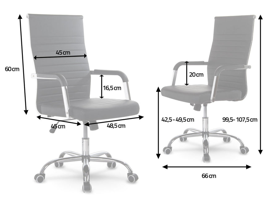Ergonomisk kontorstol med moderne design og komfortabelt sæde