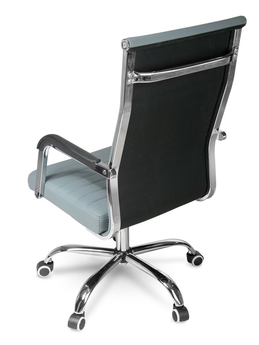 Moderne ergonomisk kontorstol med drejefunktion og stilfuldt design til hjemmekontoret