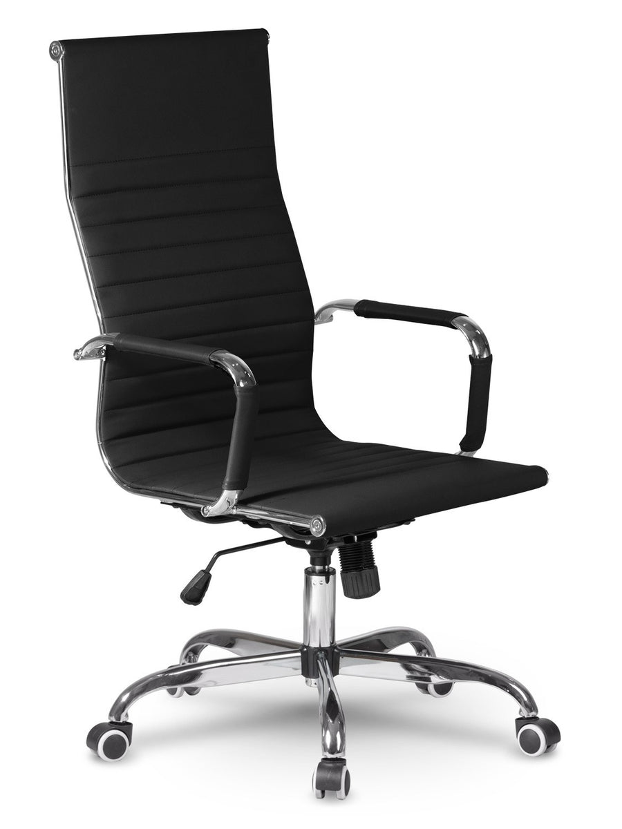 Designer kontorstol med ergonomisk støtte og moderne design - perfekt til hjemmekontoret