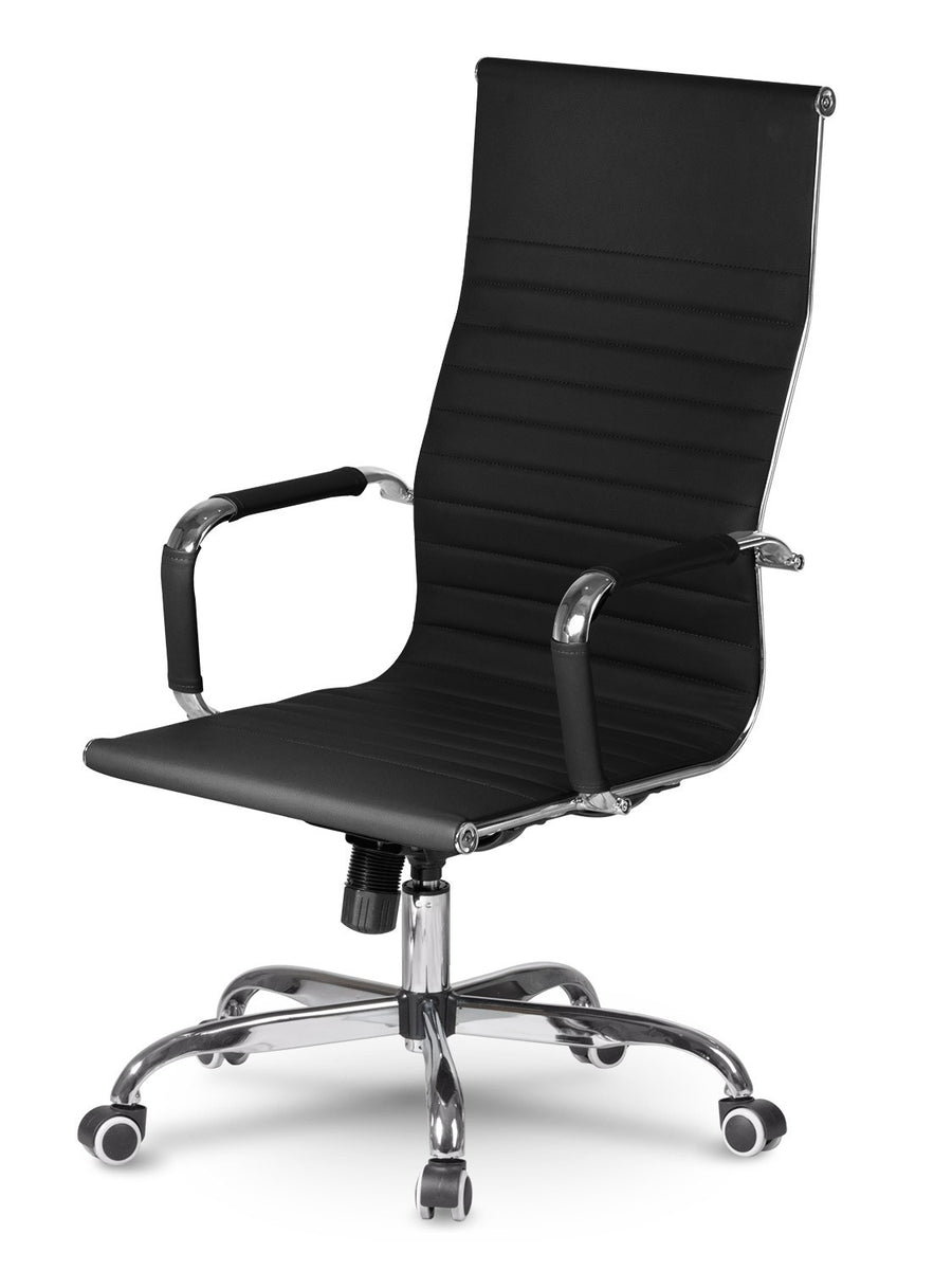 Designer kontorstol med ergonomisk støtte og moderne design - perfekt til hjemmekontoret