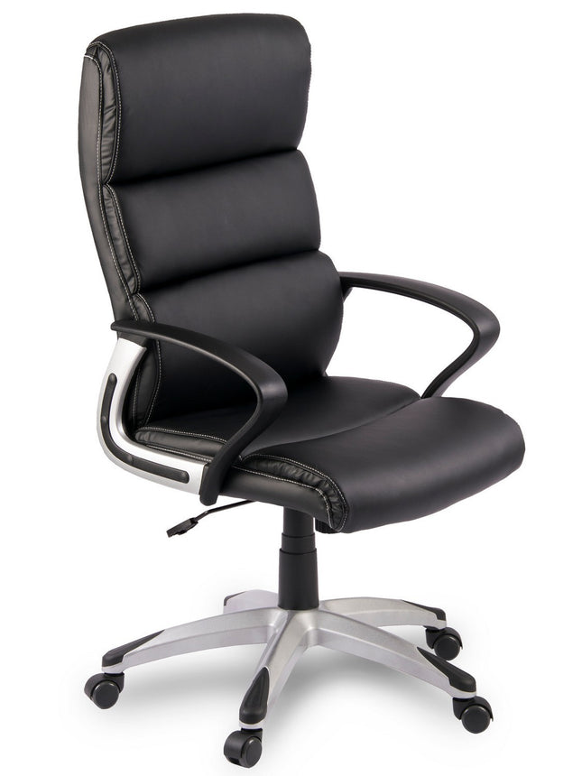 Komfortabel og stilfuld drejestol i øko-læder til kontoret med ergonomisk design og justerbare funktioner