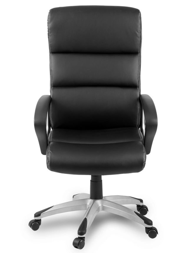 Komfortabel og stilfuld drejestol i øko-læder til kontoret med ergonomisk design og justerbare funktioner
