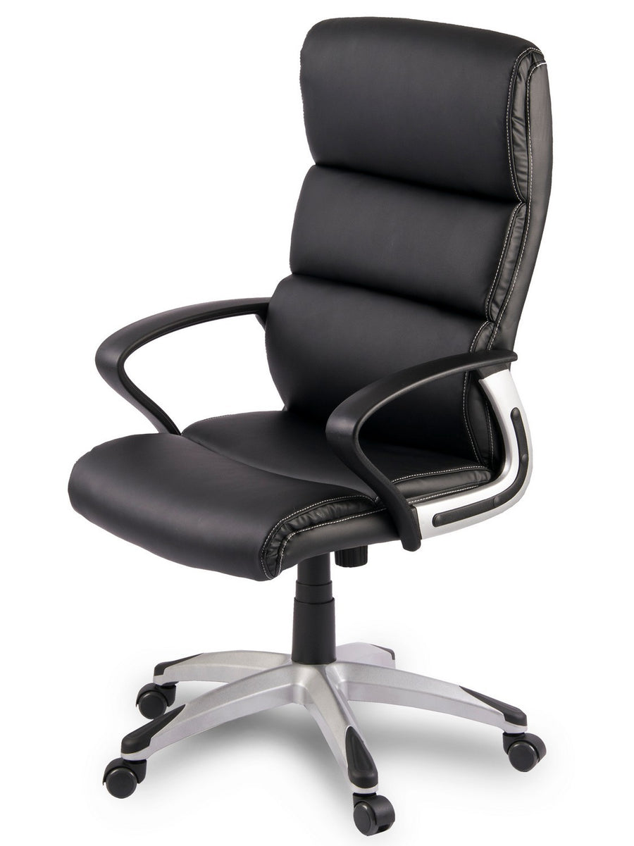 Komfortabel og stilfuld drejestol i øko-læder til kontoret med ergonomisk design og justerbare funktioner