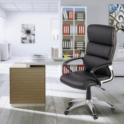 Komfortabel og stilfuld drejestol i øko-læder til kontoret med ergonomisk design og justerbare funktioner
