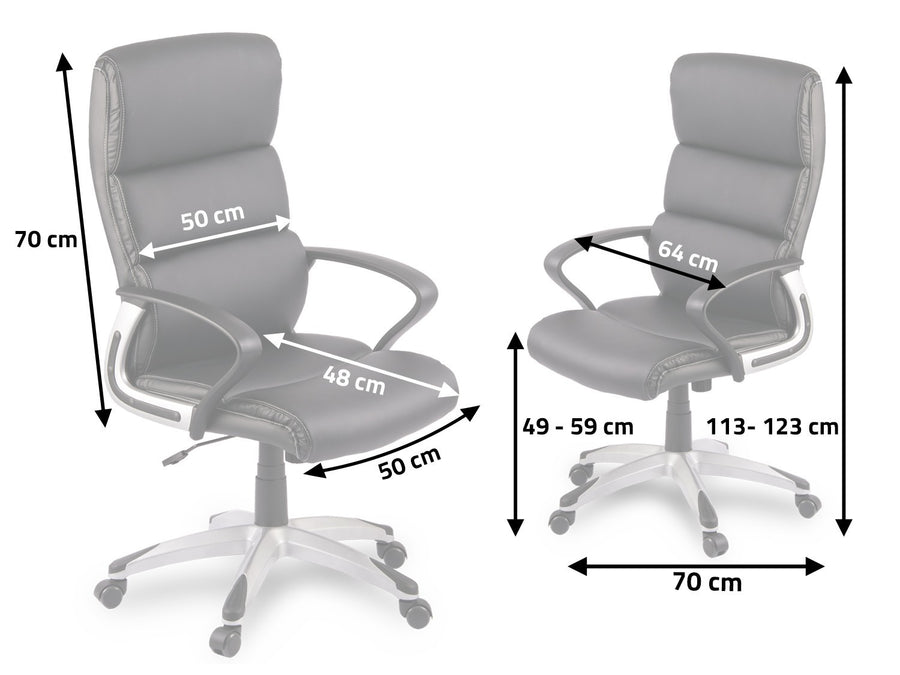 Komfortabel og stilfuld drejestol i øko-læder til kontoret med ergonomisk design og justerbare funktioner