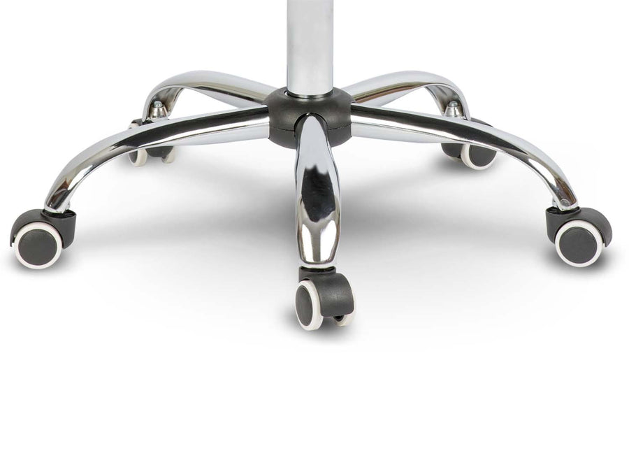 Kontorstol i grå øko-læder med ergonomisk design og justerbar højde - perfekt til komfortable arbejdsdage