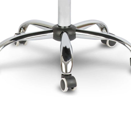 Kontorstol i sort øko-læder med ergonomisk design og justerbar højde - perfekt til hjemmekontoret og mødelokalet