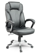 Komfortabel og stilfuld kontorstol i blødt øko-læder med ergonomisk design