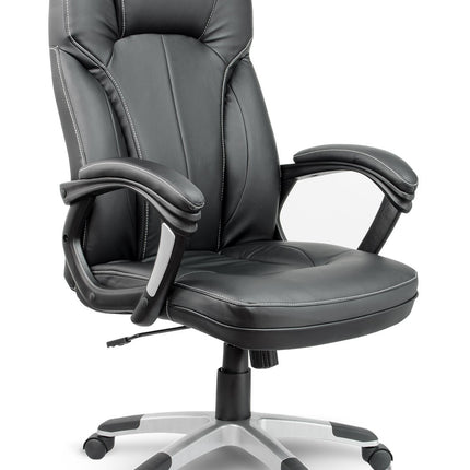 Komfortabel og stilfuld kontorstol i blødt øko-læder med ergonomisk design