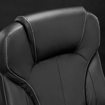 Komfortabel og stilfuld kontorstol i blødt øko-læder med ergonomisk design
