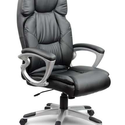 Komfortabel kontorstol i øko-læder med ergonomisk design og vippefunktion