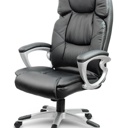 Komfortabel kontorstol i øko-læder med ergonomisk design og vippefunktion