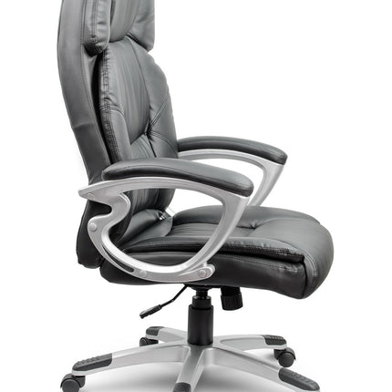 Komfortabel kontorstol i øko-læder med ergonomisk design og vippefunktion