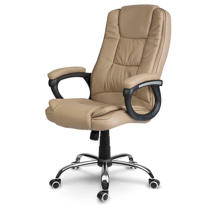 Lænestol med dobbelt svamp og ergonomisk design til hjemmekontoret - Beige
