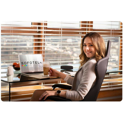 Elegant og ergonomisk kontorstol med justerbar højde og gyngefunktion