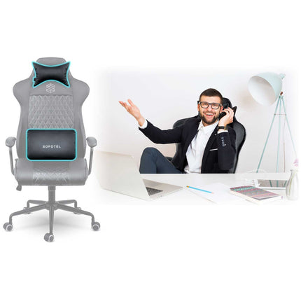 Elegant og ergonomisk kontorstol med justerbar højde og gyngefunktion