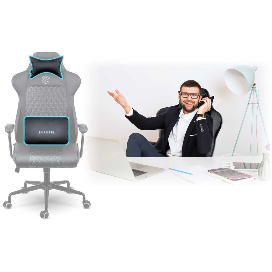 Elegant og ergonomisk kontorstol med justerbar højde og gyngefunktion