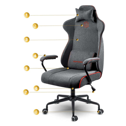 Ergonomisk kontorstol med justerbar højde og gyngefunktion - perfekt til hjemmekontoret