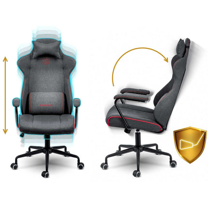 Ergonomisk kontorstol med justerbar højde og gyngefunktion - perfekt til hjemmekontoret