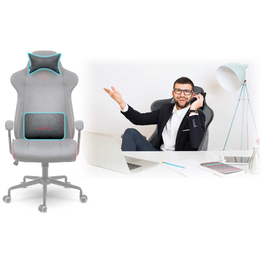 Ergonomisk kontorstol med justerbar højde og gyngefunktion - perfekt til hjemmekontoret