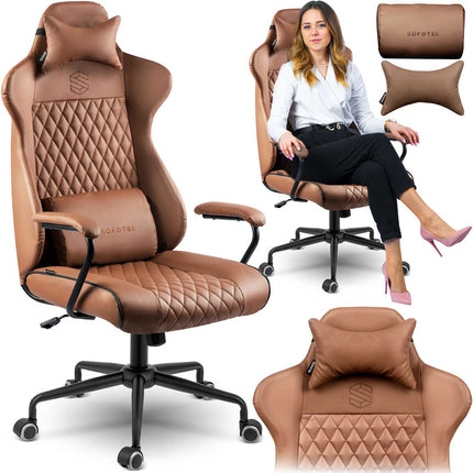 Elegant kontorstol med justerbar højde og ergonomisk design til hjemmekontoret