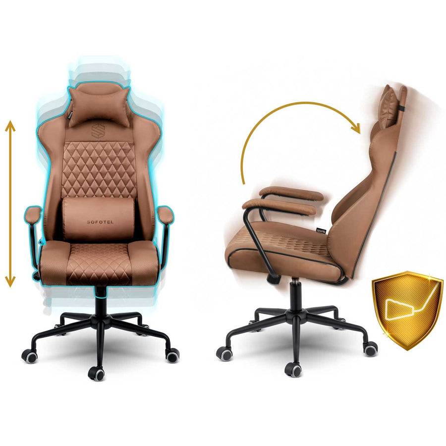 Elegant kontorstol med justerbar højde og ergonomisk design til hjemmekontoret