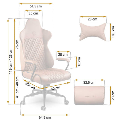 Elegant kontorstol med justerbar højde og ergonomisk design til hjemmekontoret