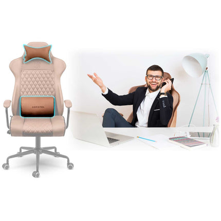 Elegant kontorstol med justerbar højde og ergonomisk design til hjemmekontoret