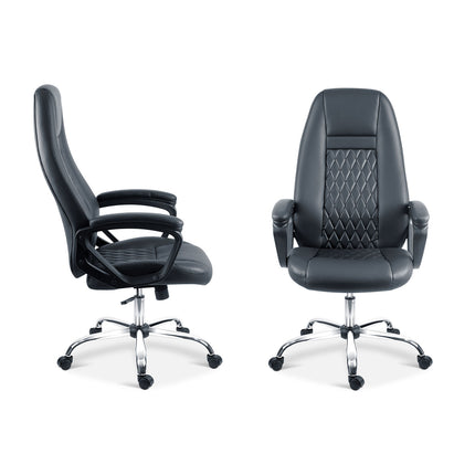 Kontorstol i økologisk læder med justerbar højde og ergonomisk design til maksimal komfort
