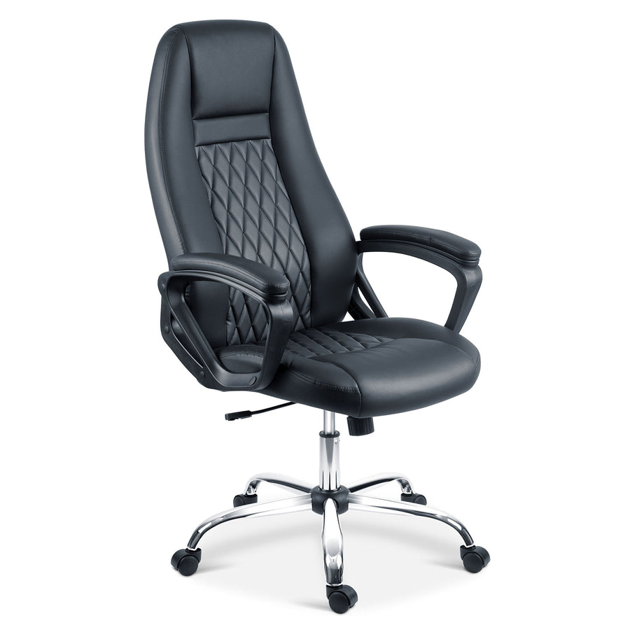 Kontorstol i økologisk læder med justerbar højde og ergonomisk design til maksimal komfort