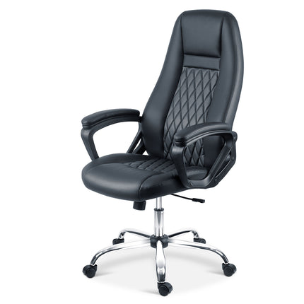 Kontorstol i økologisk læder med justerbar højde og ergonomisk design til maksimal komfort