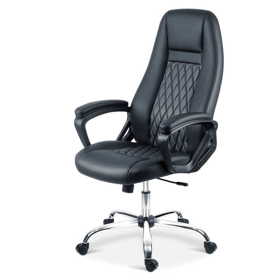 Kontorstol i økologisk læder med justerbar højde og ergonomisk design til maksimal komfort