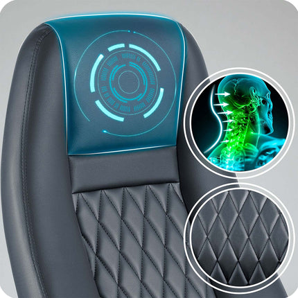 Kontorstol i økologisk læder med justerbar højde og ergonomisk design til maksimal komfort